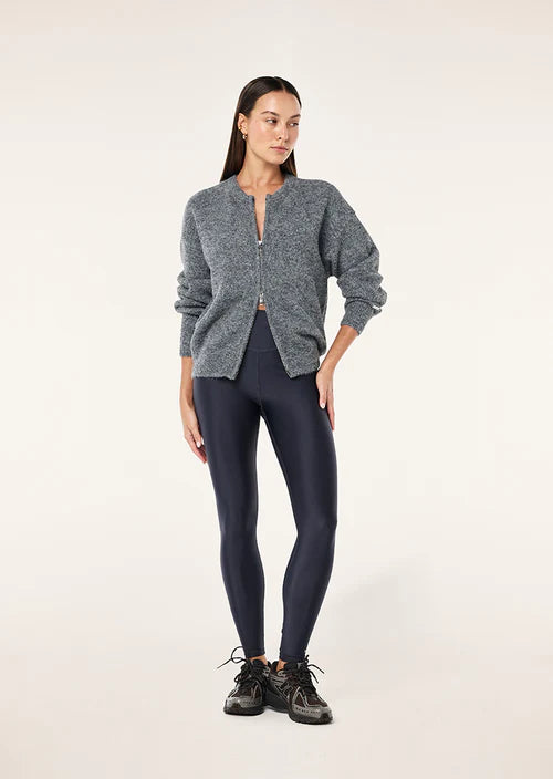 Sable Knit Bomber - Grey Marle