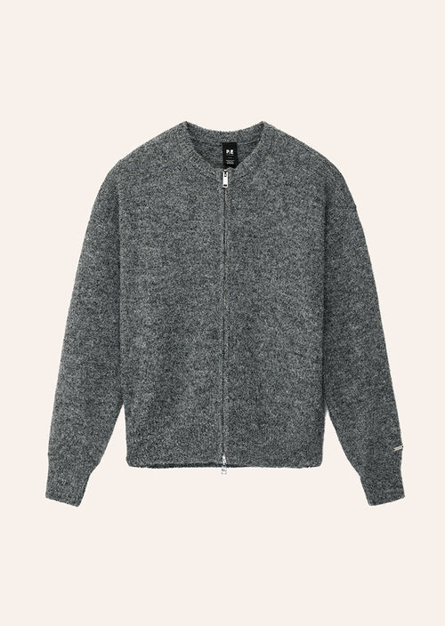 Sable Knit Bomber - Grey Marle
