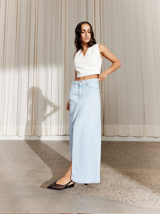 Roxanne Skirt - Soft Sky