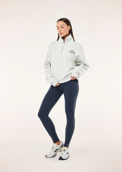 Swerve Zip Neck - Grey Marle