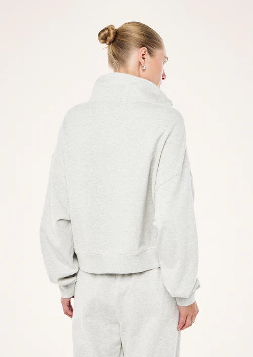 Swerve Zip Neck - Grey Marle