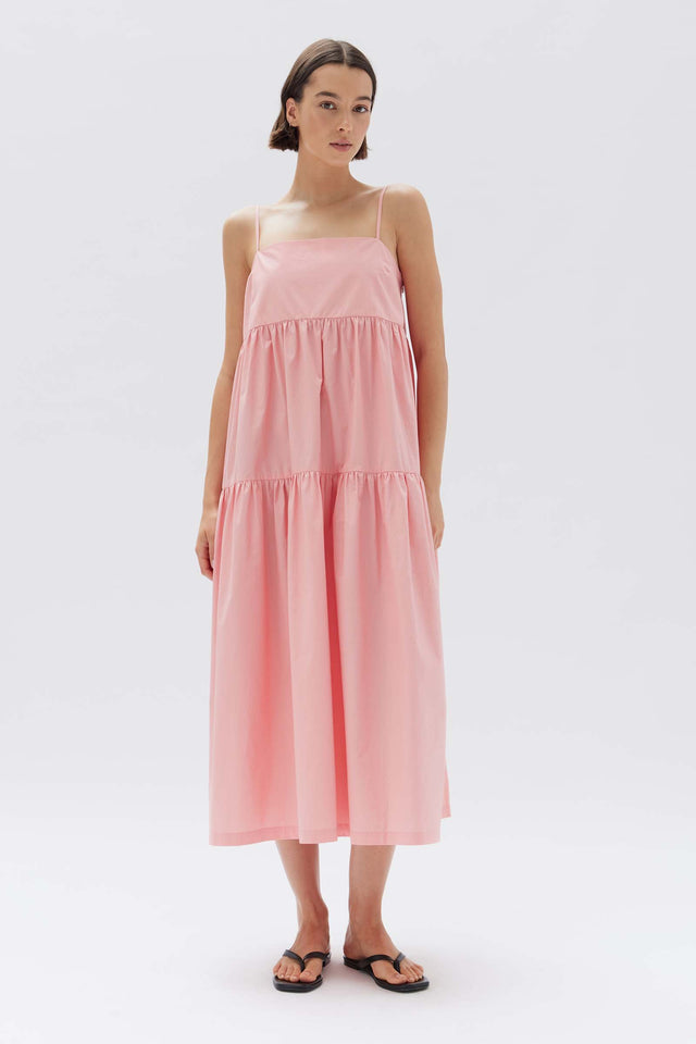 Sandy Poplin Dress - Coral