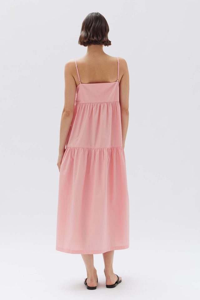 Sandy Poplin Dress - Coral