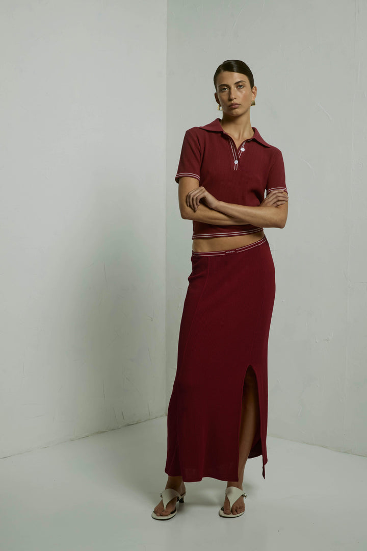 Showtime Skirt - Deep Red