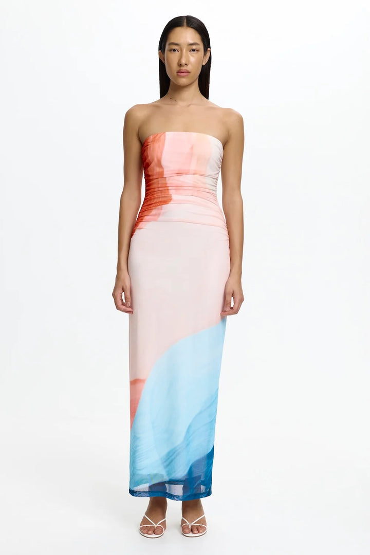 Sura Strapless Dress - Tidal Drift