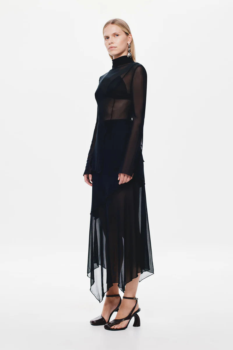 Elisa Mesh Skirt - Black