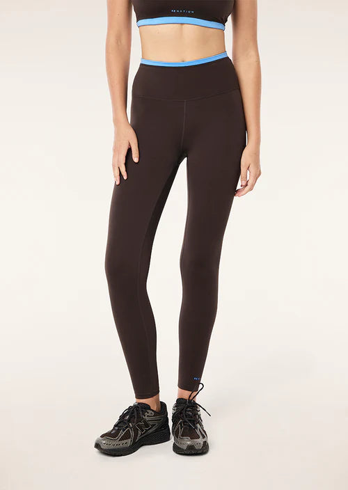 Vital Legging - Coffee/Marina Blue