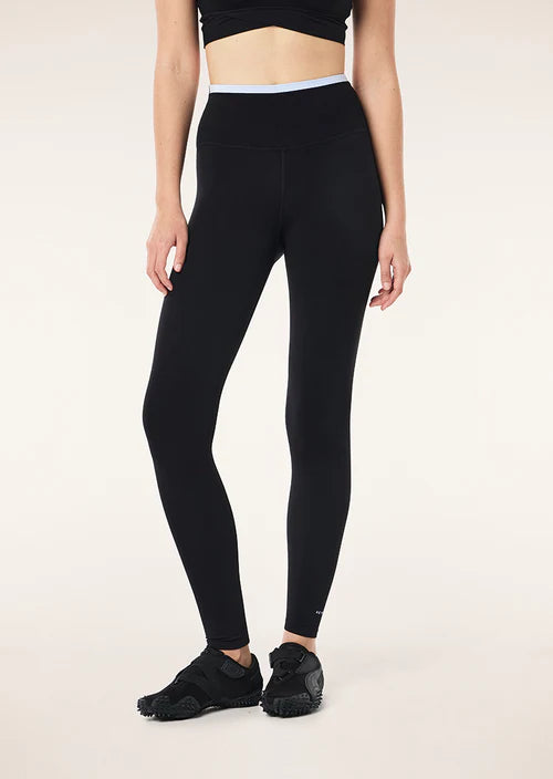 Vita F/L Legging - Black/Heather Blue