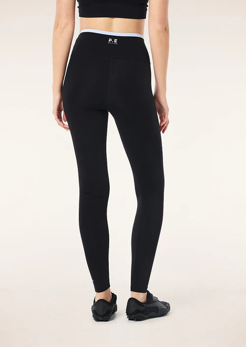 Vita F/L Legging - Black/Heather Blue