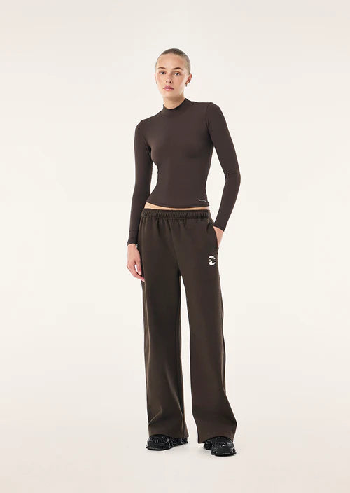 Voltage Straight Leg Track Pant - Coffee