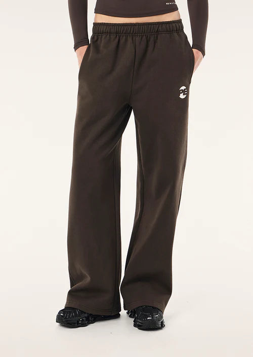 Voltage Straight Leg Track Pant - Coffee