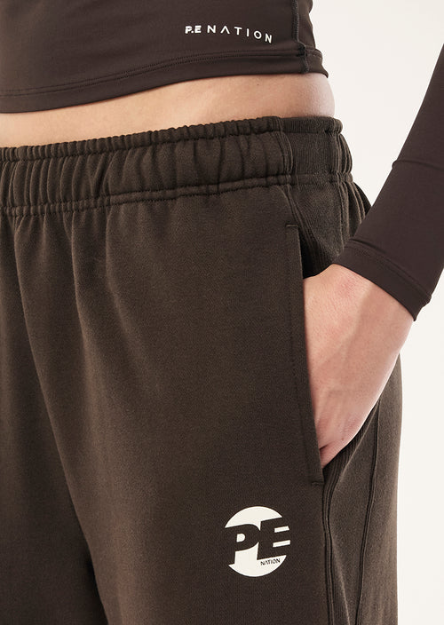 Voltage Straight Leg Track Pant - Coffee