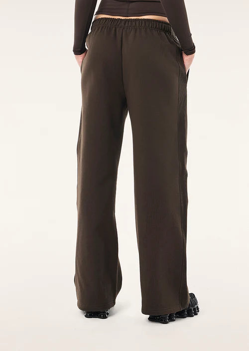 Voltage Straight Leg Track Pant - Coffee
