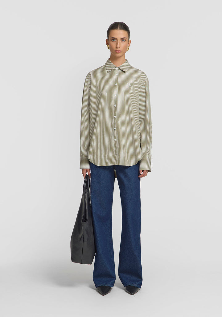 Trinity Shirt - Pistachio Stripe