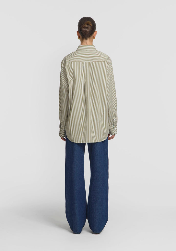 Trinity Shirt - Pistachio Stripe