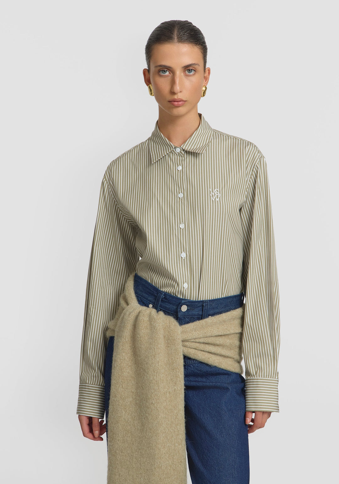Trinity Shirt - Pistachio Stripe