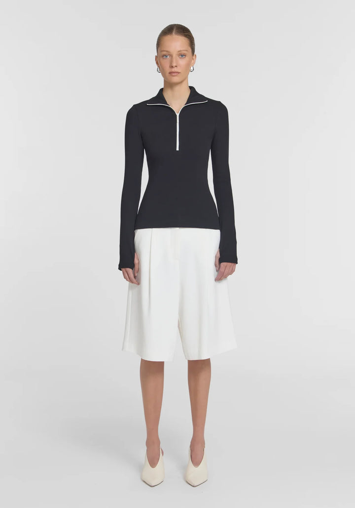 Summit Rib Turtleneck - Black