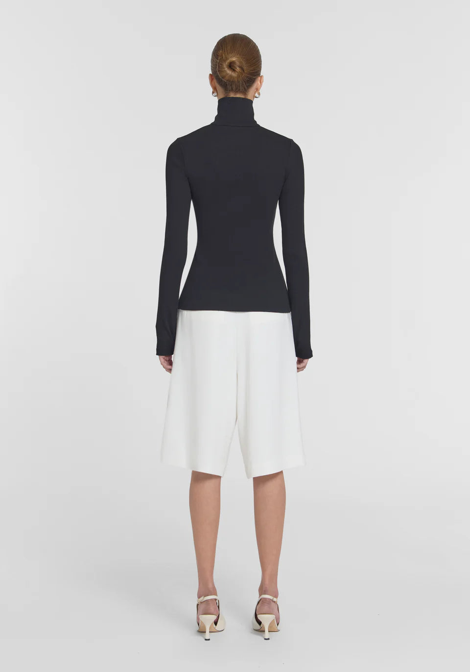 Summit Rib Turtleneck - Black