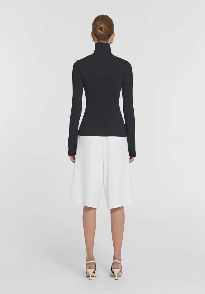 Summit Rib Turtleneck - Black
