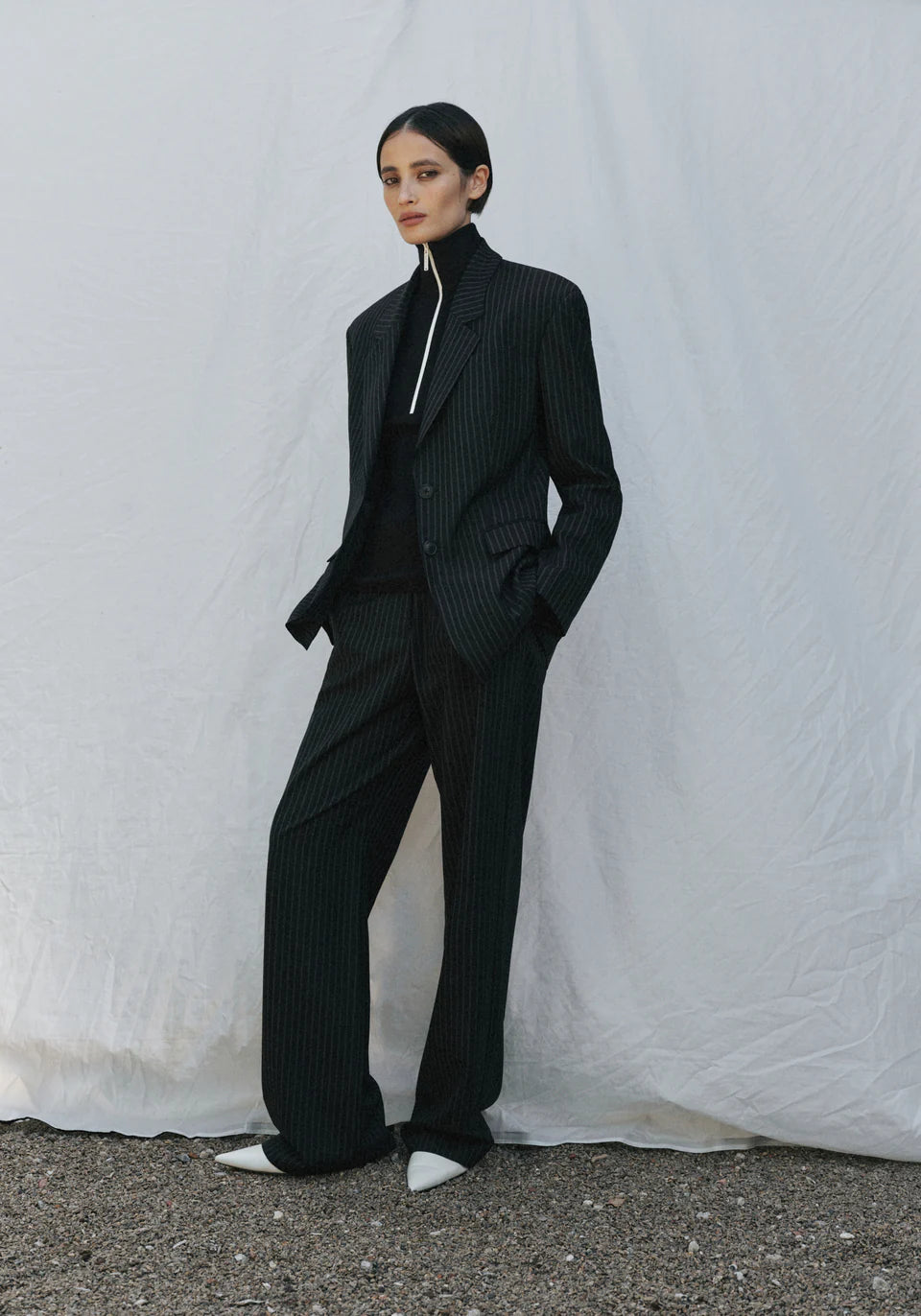 Summit Rib Turtleneck - Black