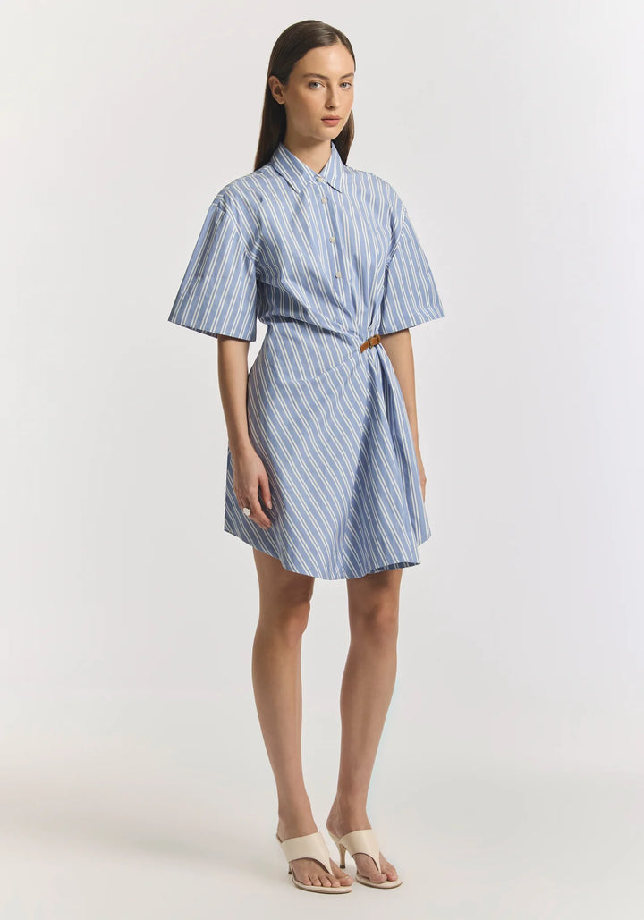 Peaches Dress - Mist Stripe
