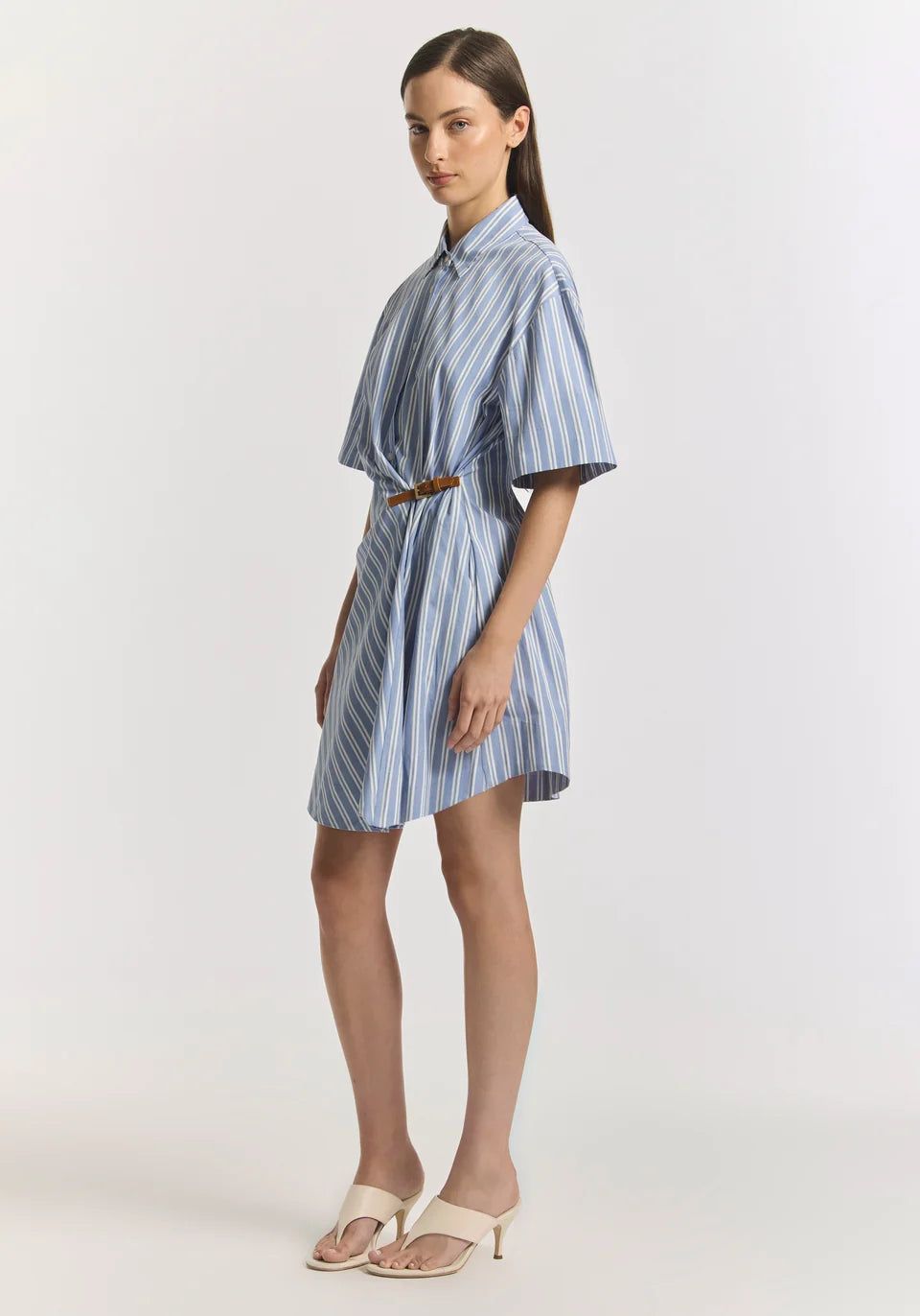 Peaches Dress - Mist Stripe