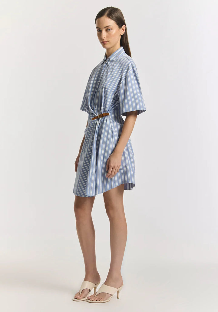 Peaches Dress - Mist Stripe