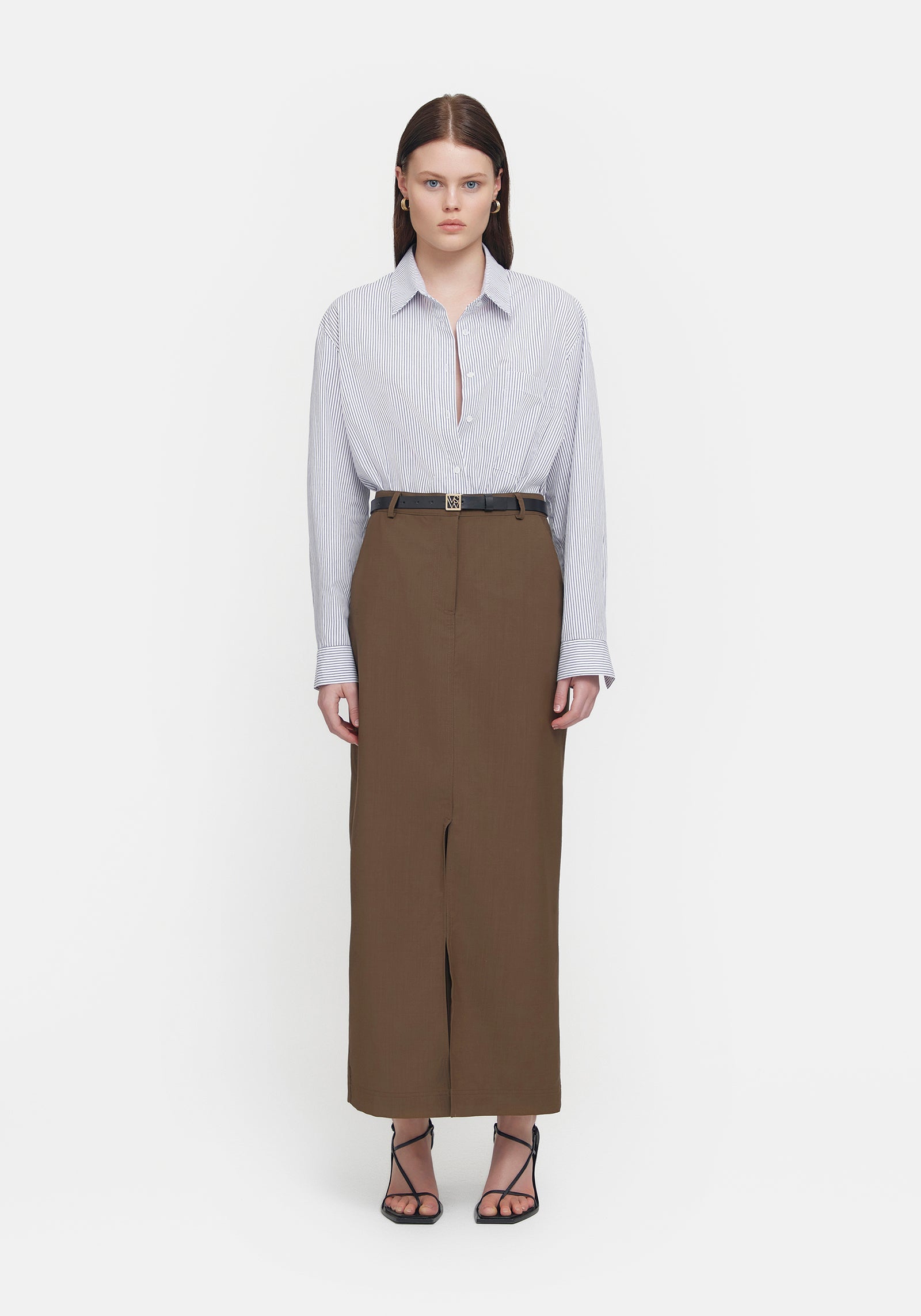 Darlington Wool Skirt - Burnt Umber