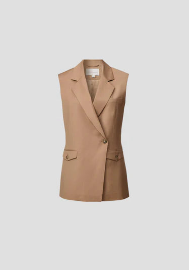 Destination Sleeveless Blazer - Cameo
