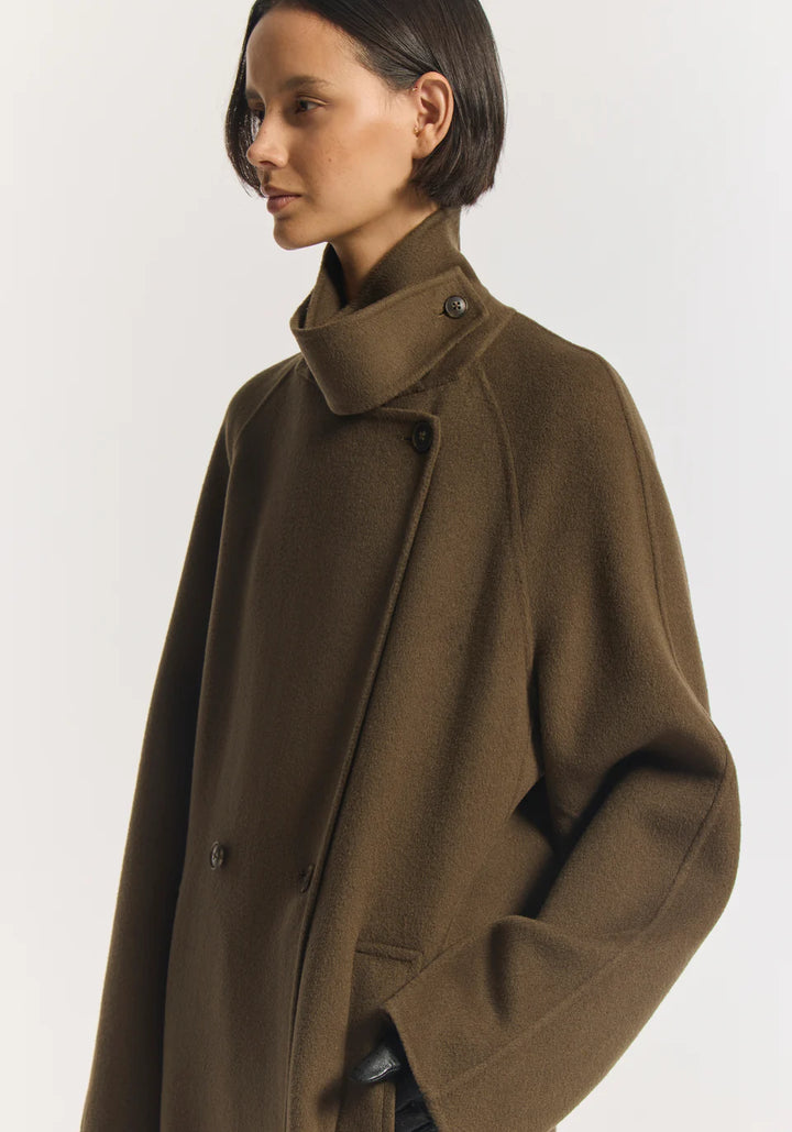 Hemingway Wool Coat - Khaki