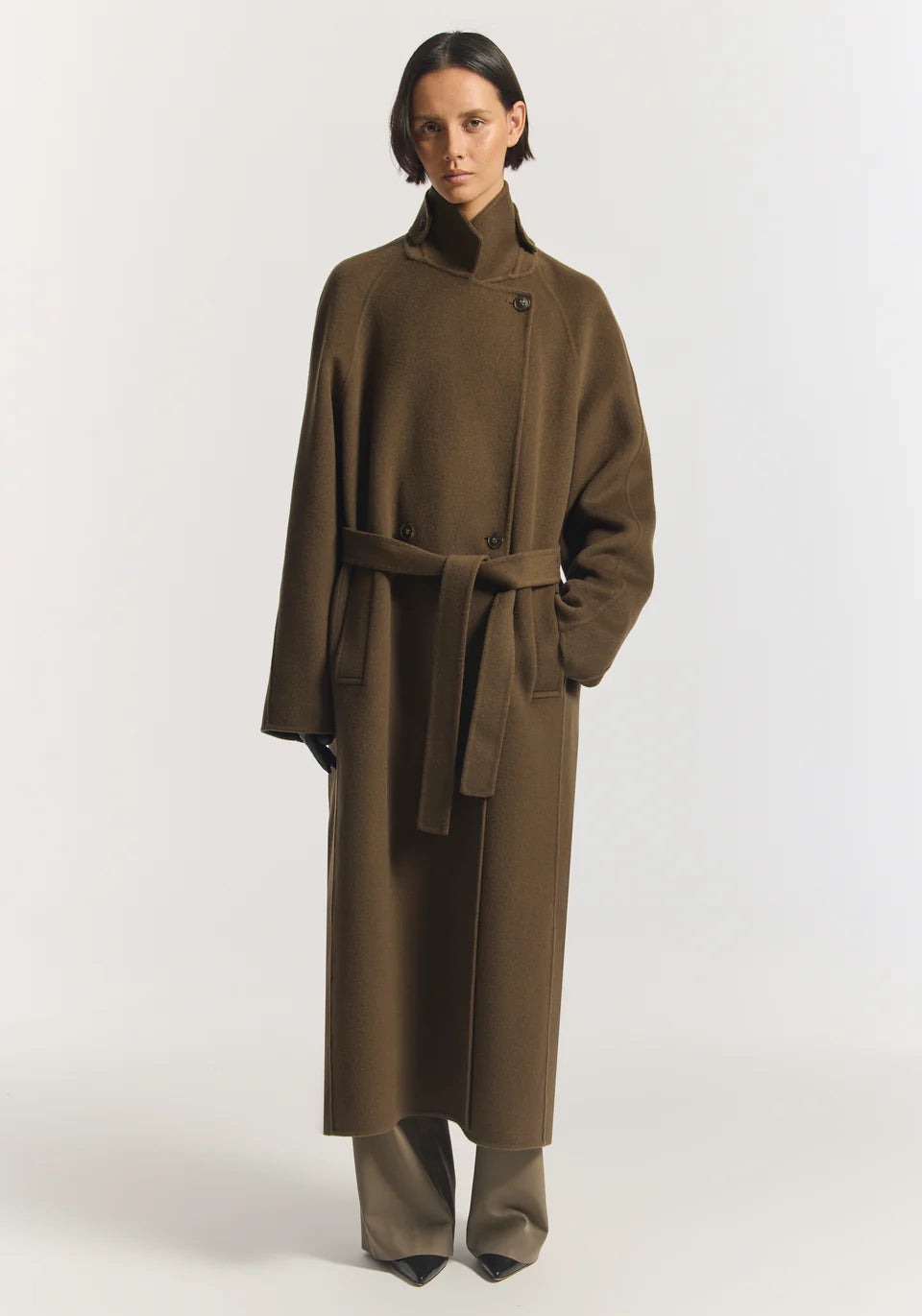 Hemingway Wool Coat - Khaki