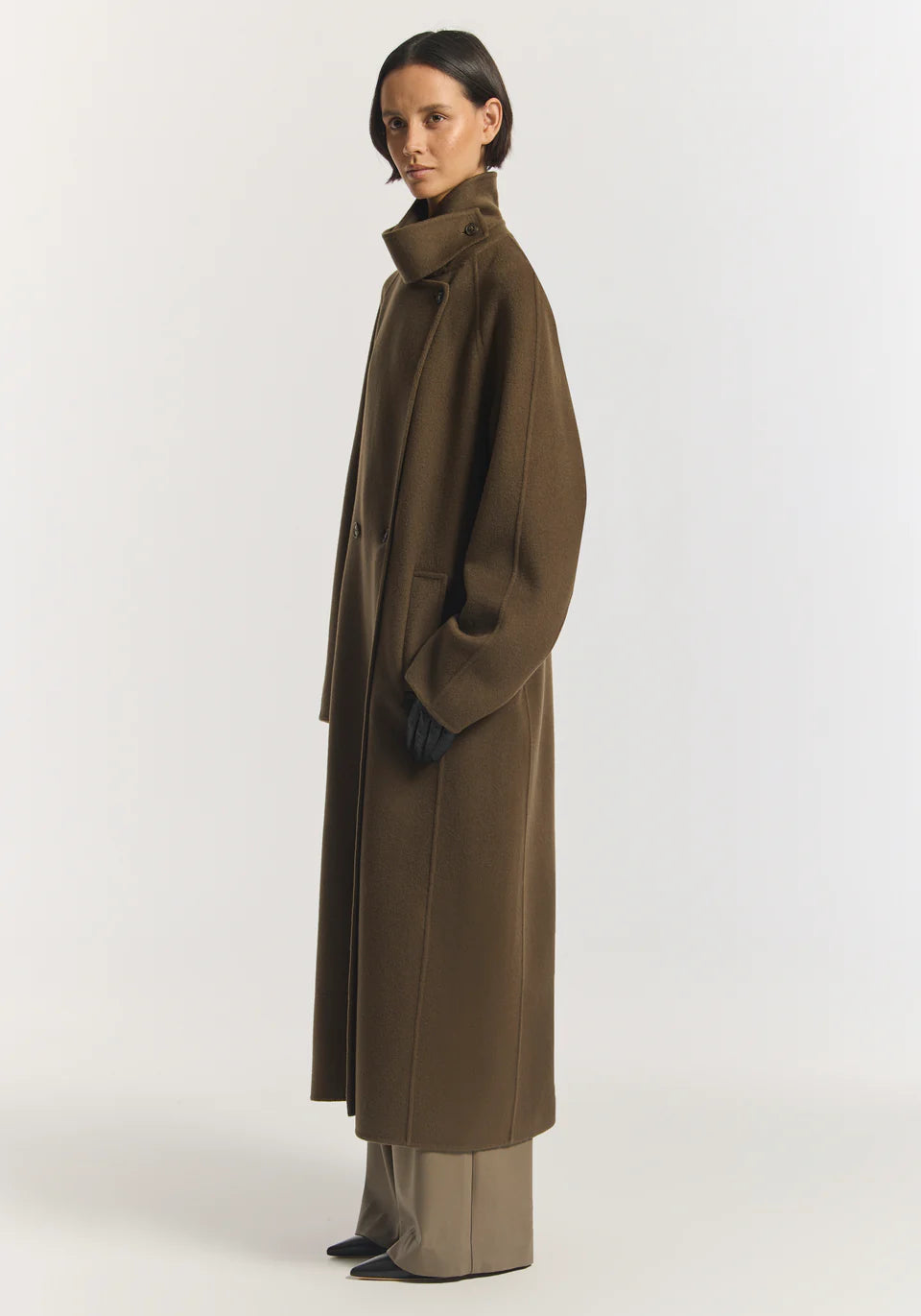 Hemingway Wool Coat - Khaki