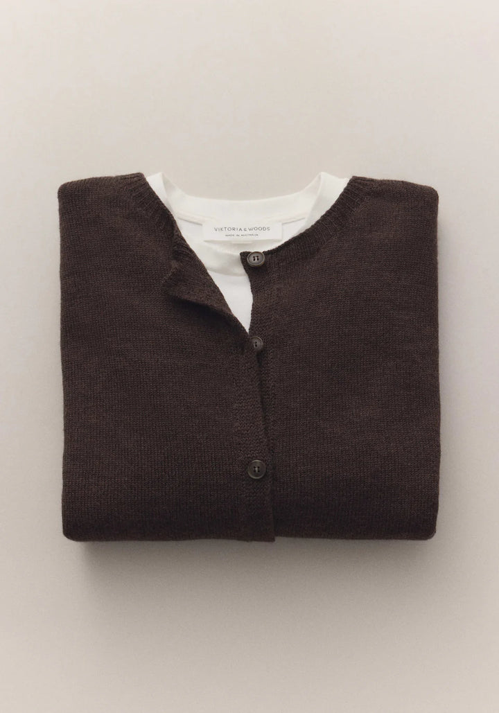 Hart Merino Cardigan - Chocolate