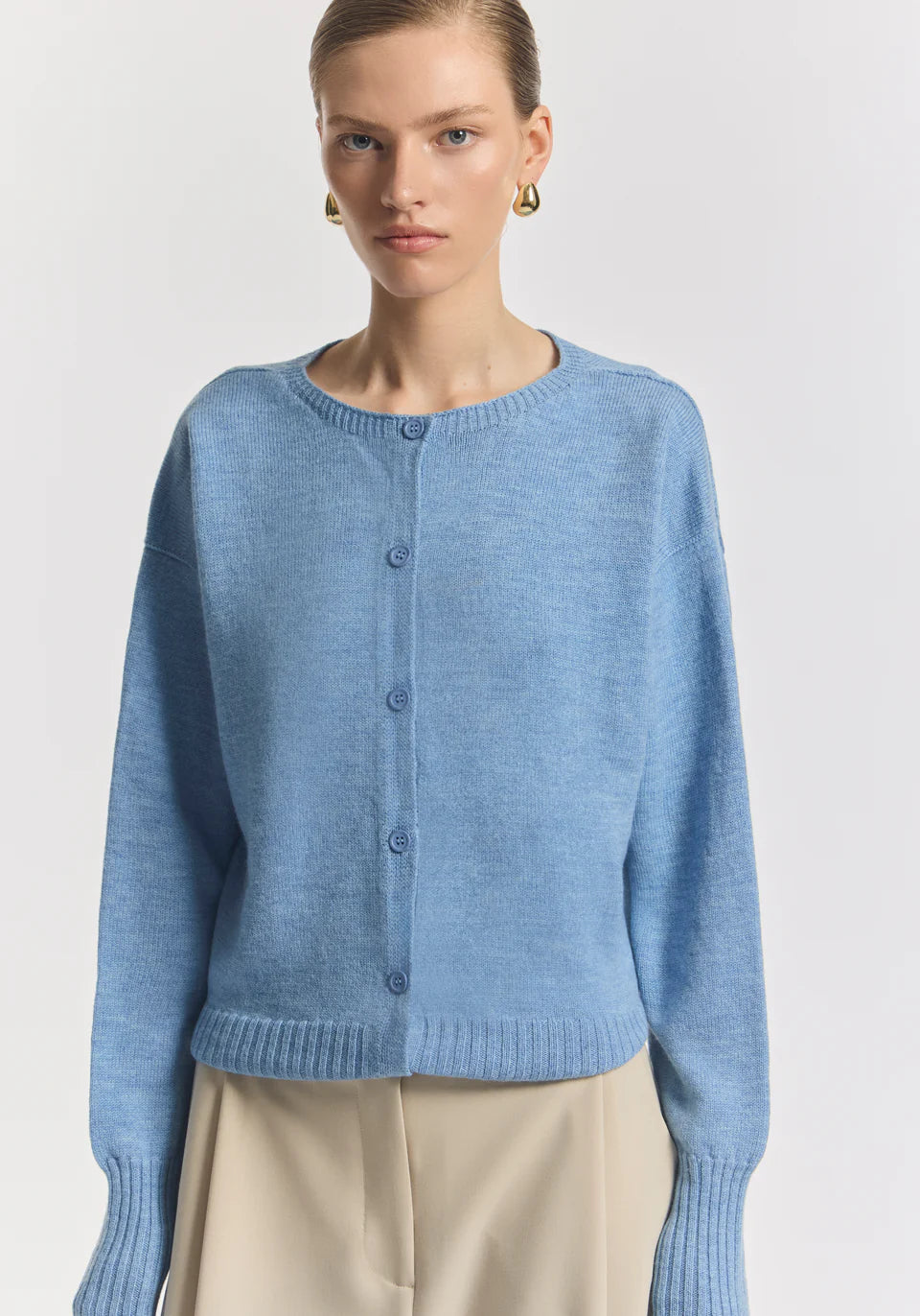 Hart Merino Cardigan - Portrait Blue