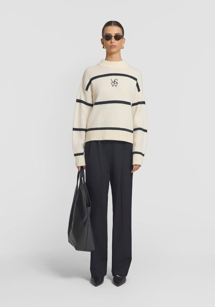 Invictus Knit - Ivory/Charcoal