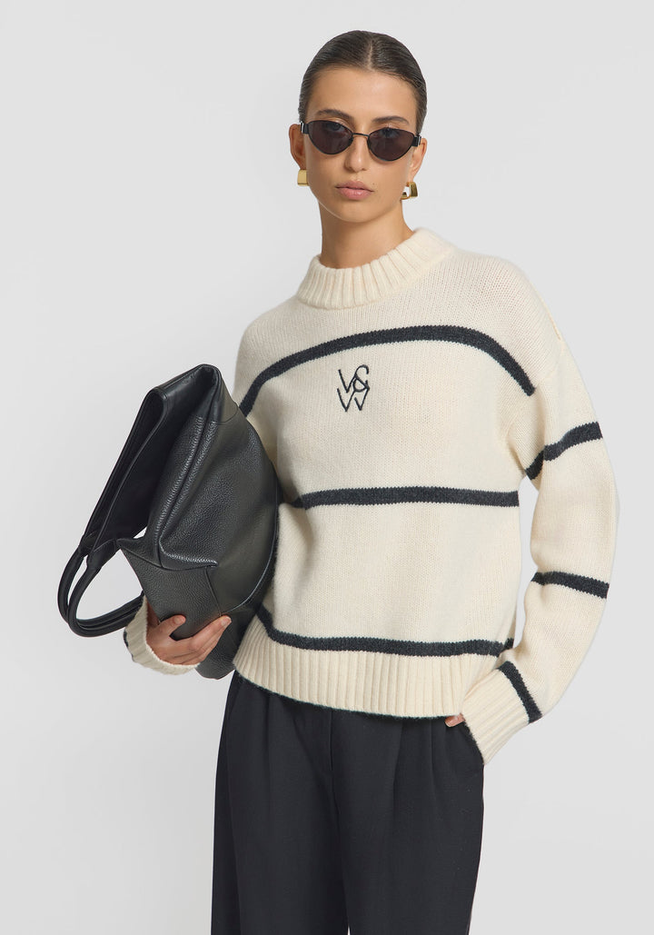 Invictus Knit - Ivory/Charcoal