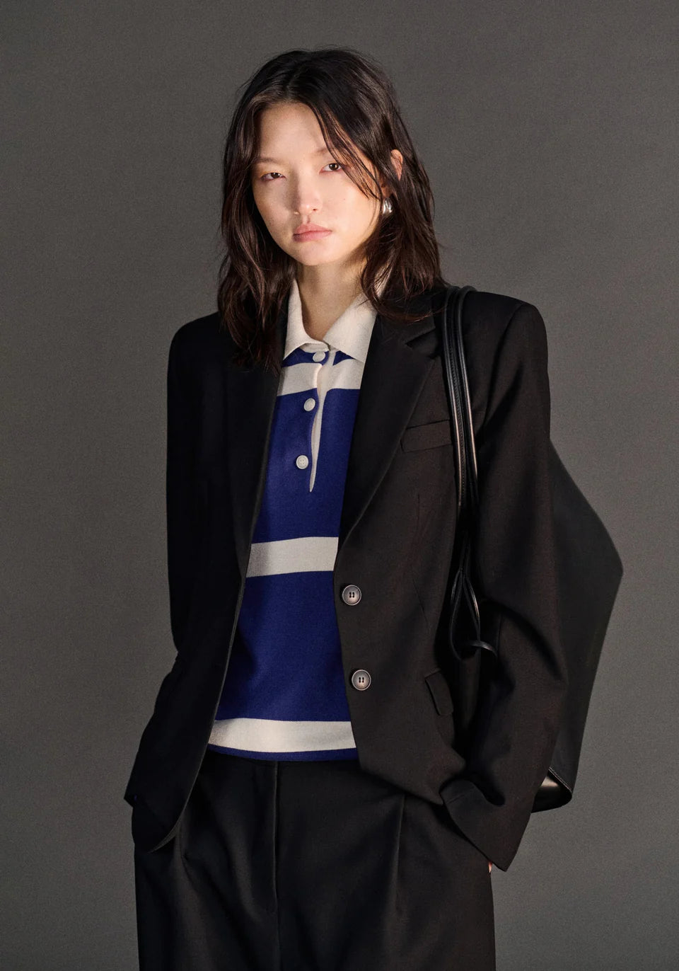 Rival Polo Knit - Faded Ink Stripe