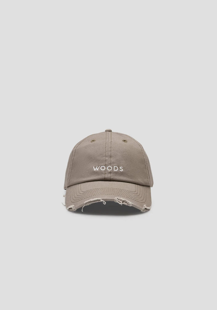 Woods Distressed Cap - Latte