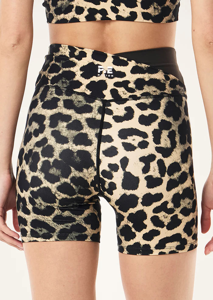 Wander 5" Bike Short - Leopard Print