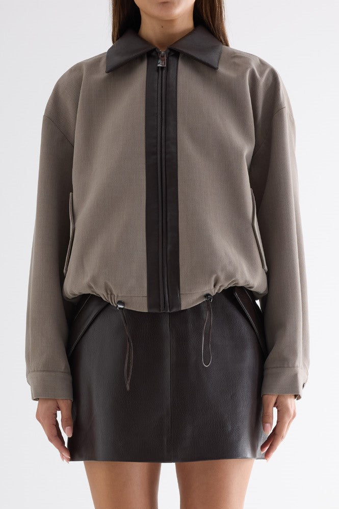 Dora Bomber Jacket - Taupe