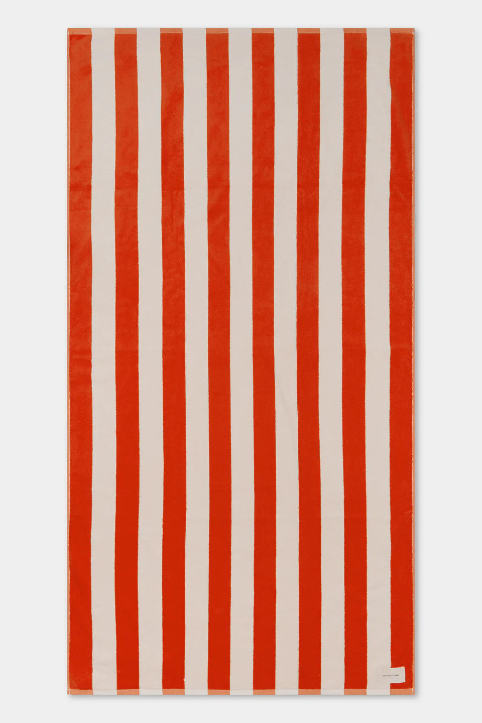 Wide Stripe Beach Towel - Popsicle and White