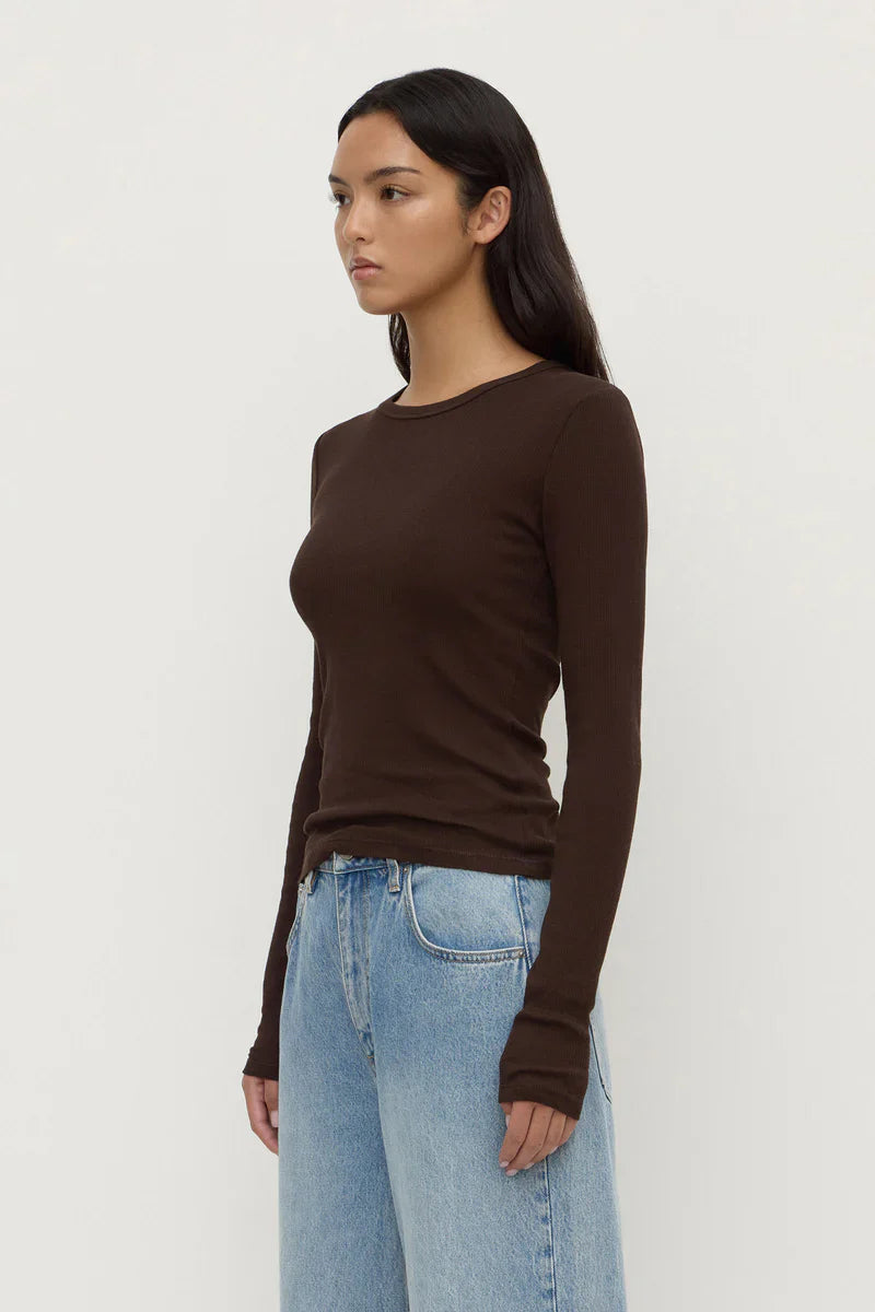 Zali Long Sleeve Tee - Ganache