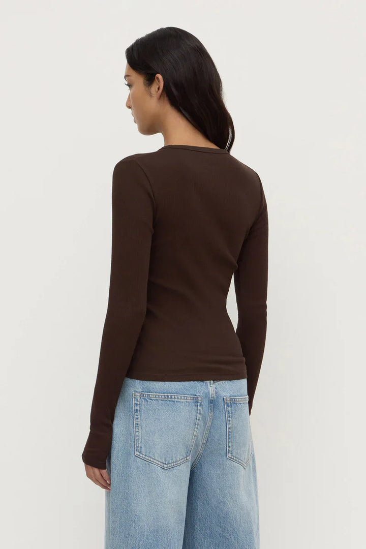Zali Long Sleeve Tee - Ganache