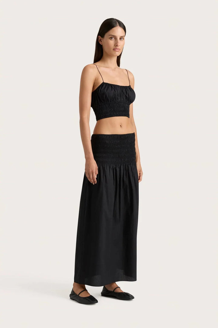 Baia Midi Skirt - Black
