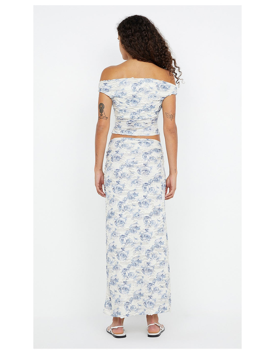 Riva Off Shoulder Top - Porcelain Rose