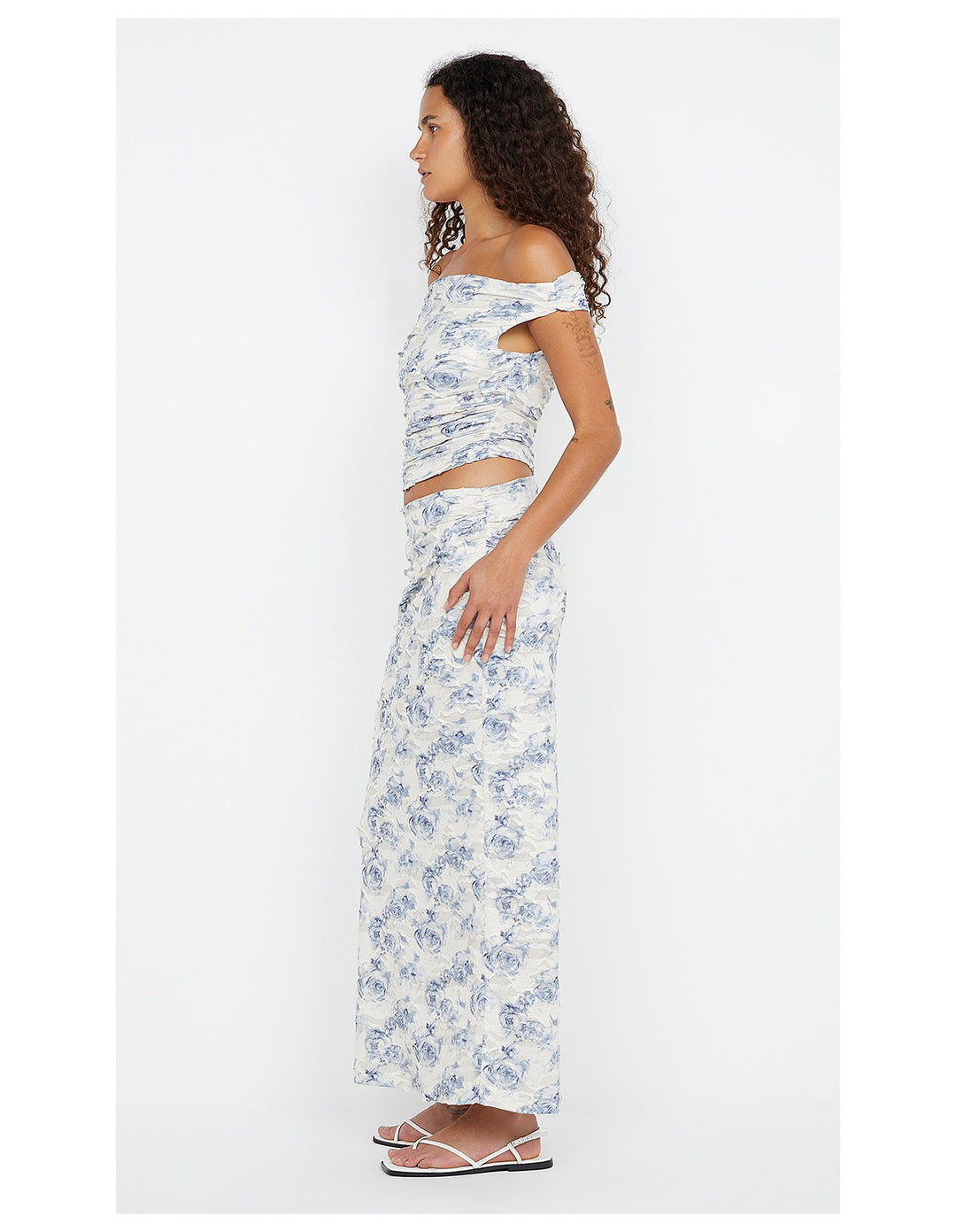 Riva Off Shoulder Top - Porcelain Rose
