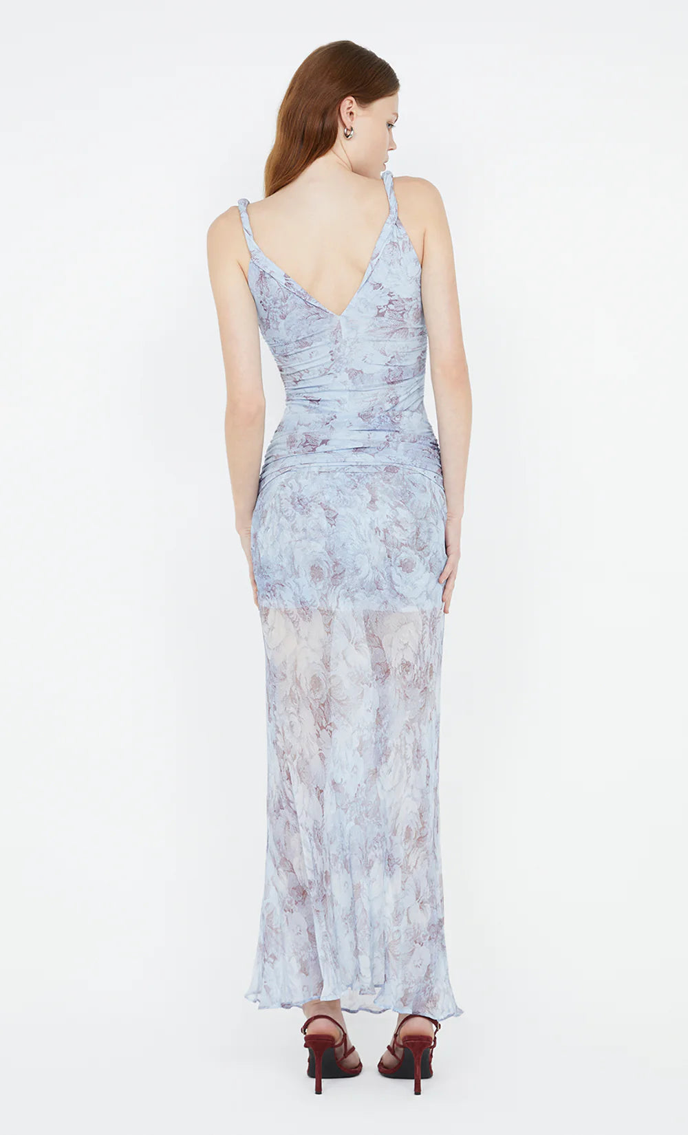 Danica V Neck Dress - Chambray Rose