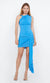 Delany Drape Mini Dress - Azure