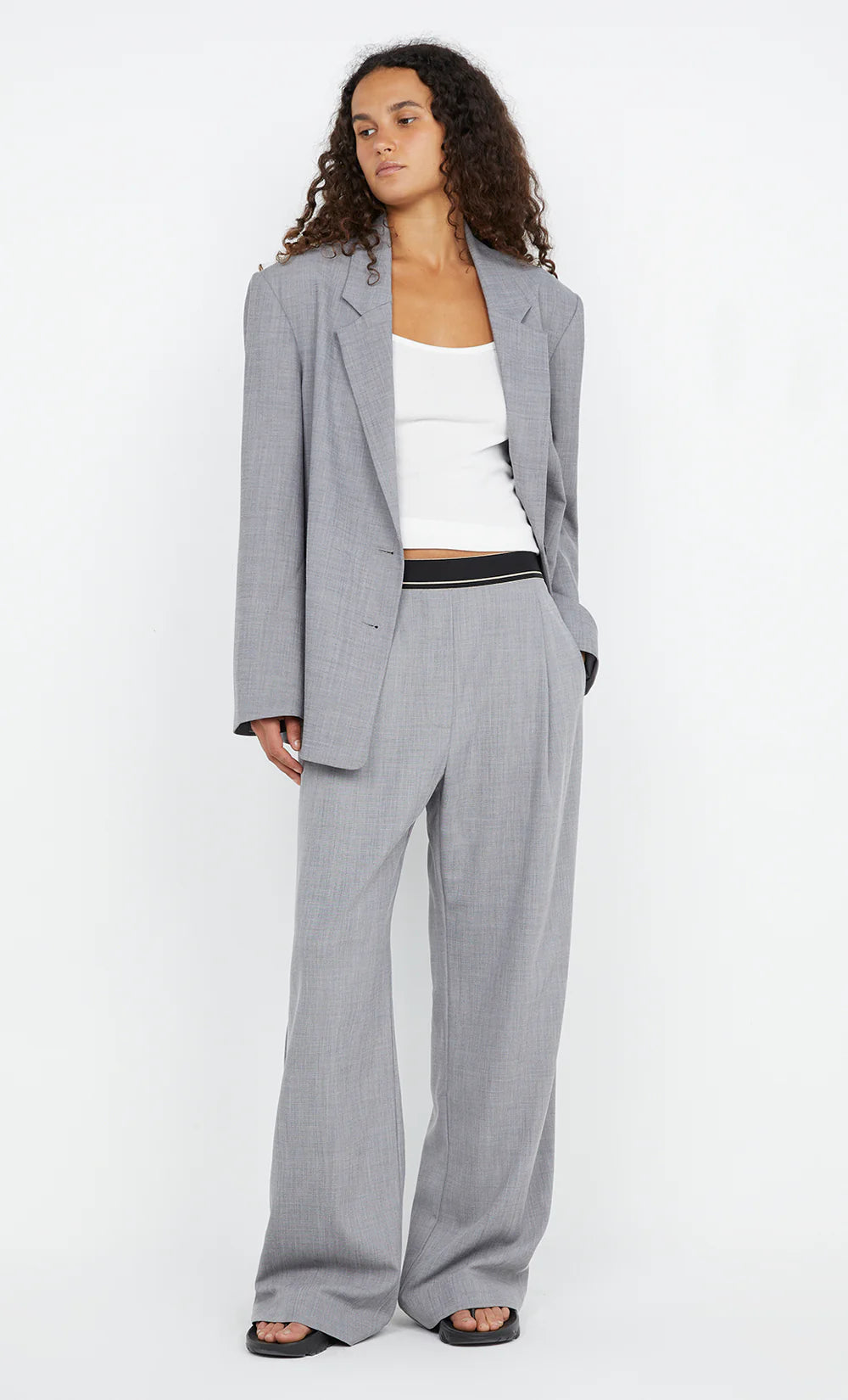 Jordin Pant - Charcoal Weave