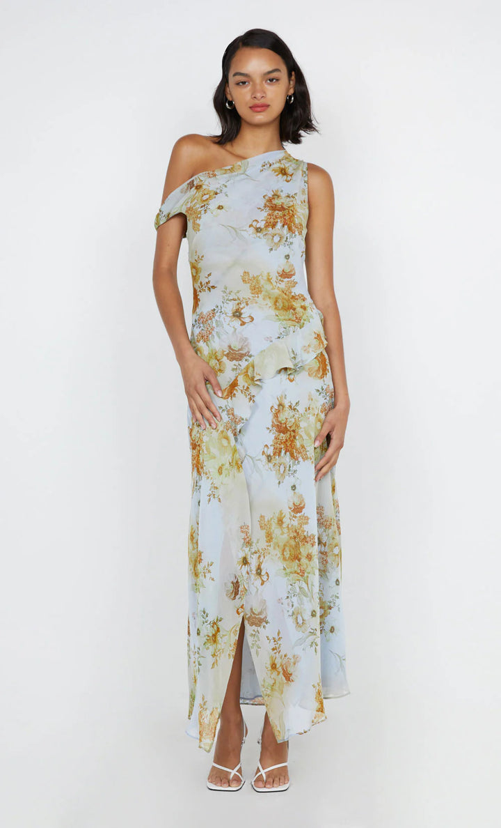 Rahni Asym Dress - Antique Denim Floral